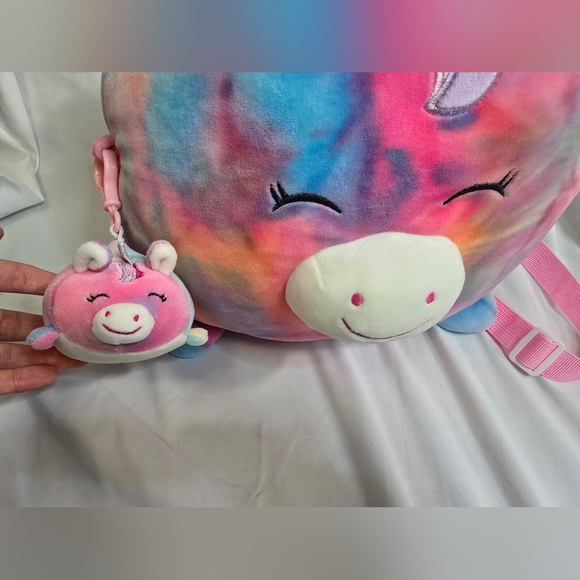 NWT Smoochy Pals Girls Rainbow Unicorn Plush Stuffed Purse - Picture 4 of 5